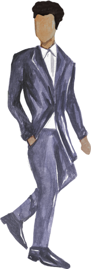 Watercolor Man in a Suit